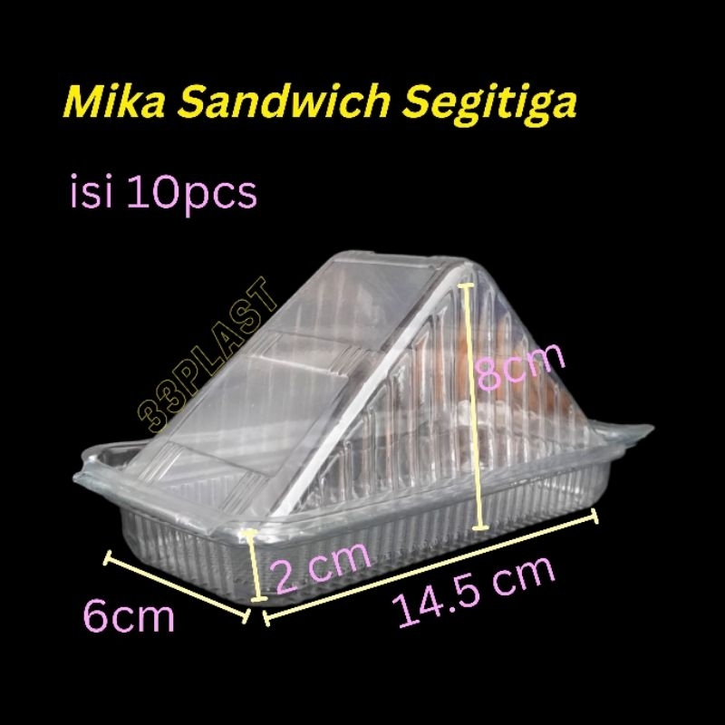 Jual Mika Sandwich Segitiga isi 10pcs Mika roti Toast | Shopee Indonesia