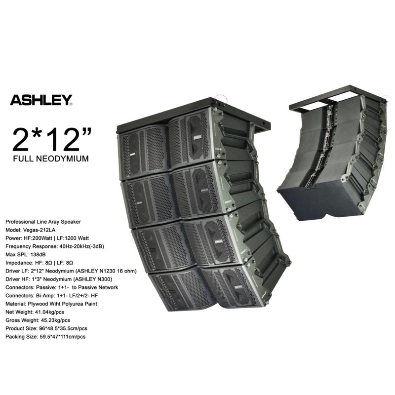 Jual Speaker Line Array Ashley Vegas 212 LA Original 12 inch Passive ...