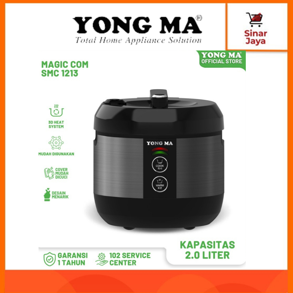 Jual YONG MA SMC1213 Magic Com / Rice Cooker 2 Liter (Eco Ceramic