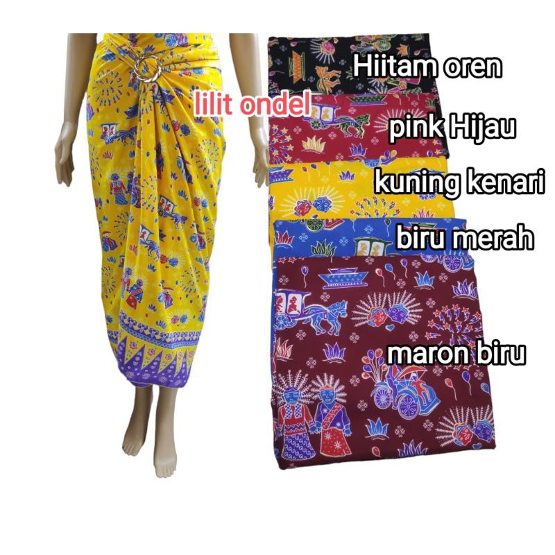 Jual Rok Lilit Batik Motif Ondel Ondel Dewasa Free Ring Belt Shopee Indonesia 0158