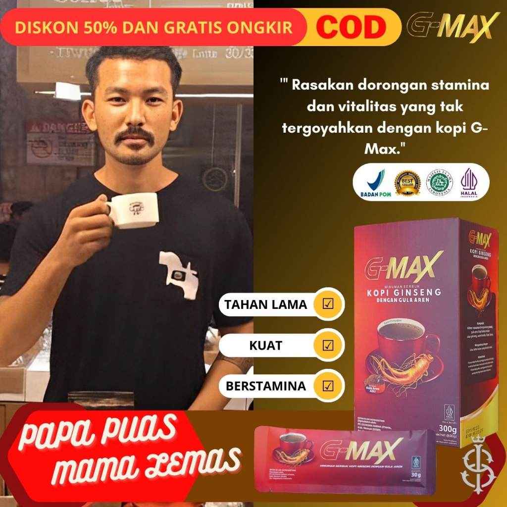 Jual Obat Kuat Pria Tahan Lama G Max Kopi Penambah Stamina Pria Dewasa Obat Kuat Herbal Ampuh 3939