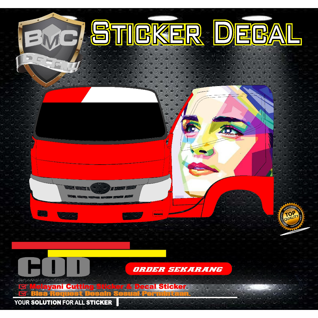 Jual STICKER TRUCK/ DCSL STIKER PINTU KABIN TRUCK DYNA DESAIN WPAP ...