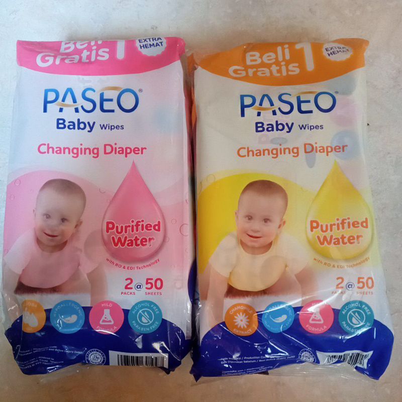 Jual paseo baby wipes 50 sheet (4 pak) Shopee Indonesia