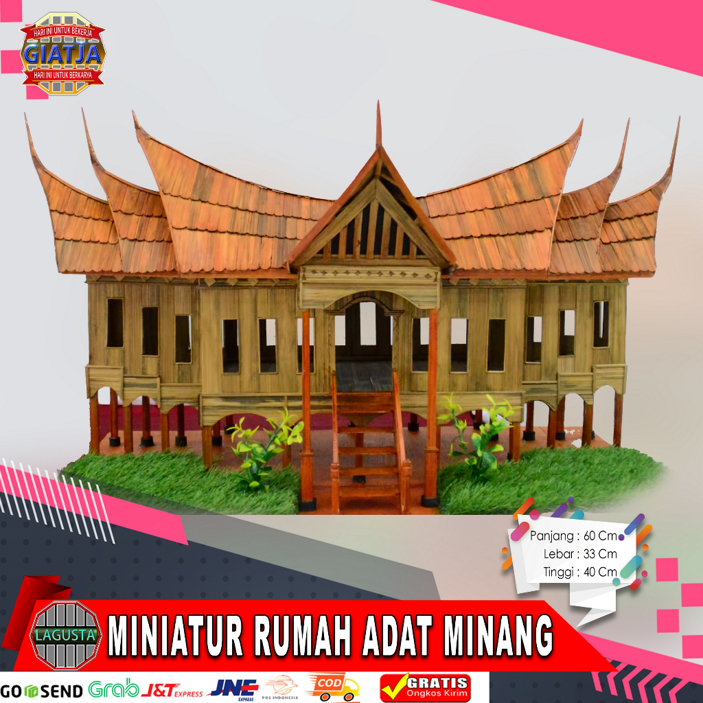 Jual Miniatur Rumah Adat Minang Kabau Shopee Indonesia