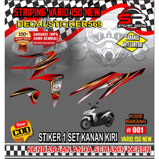 Jual TERBARU Decal Sticker Honda Vario New 150 - Stiker Skotlet