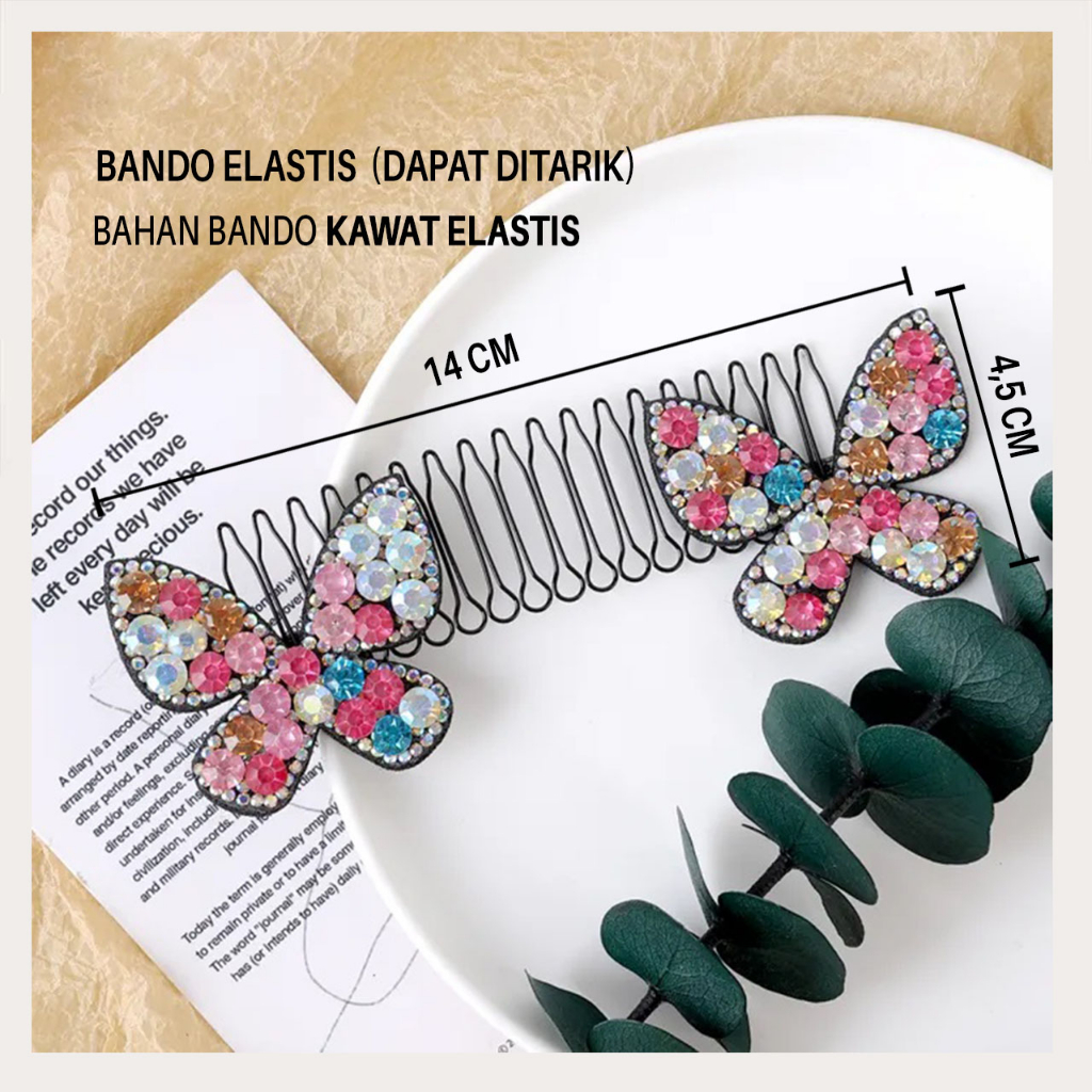 Jual Bando plastik sisir rambut jepit simple fleksibel elastis ...
