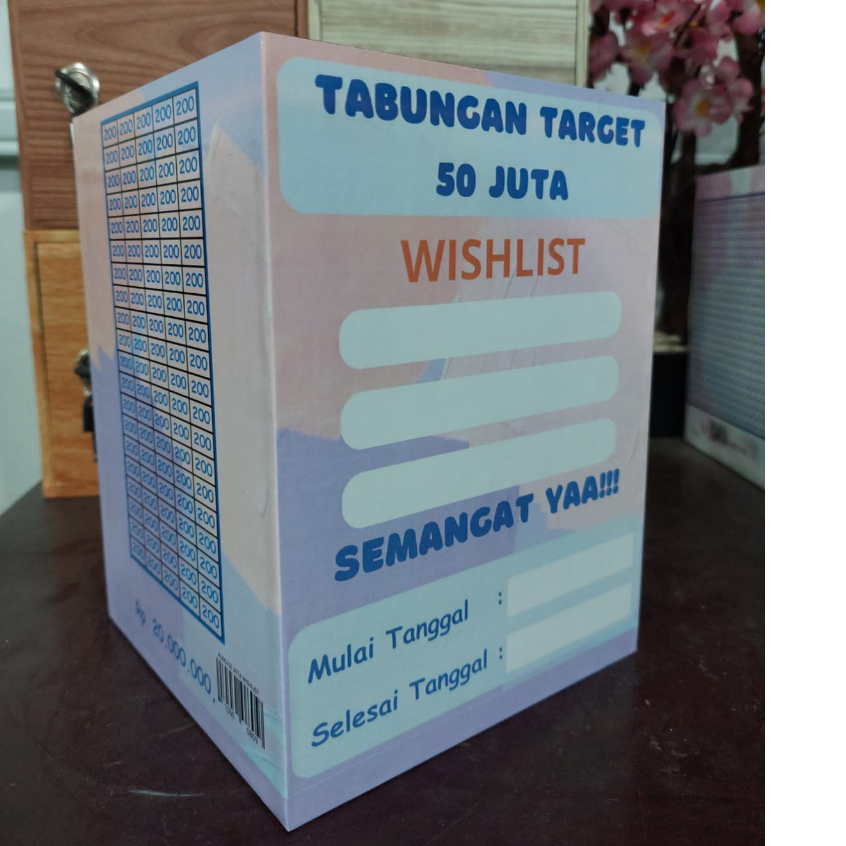 Jual Celengan Kunci kotak Kayu Target 100 Juta Gembok ukuran jumbo ...