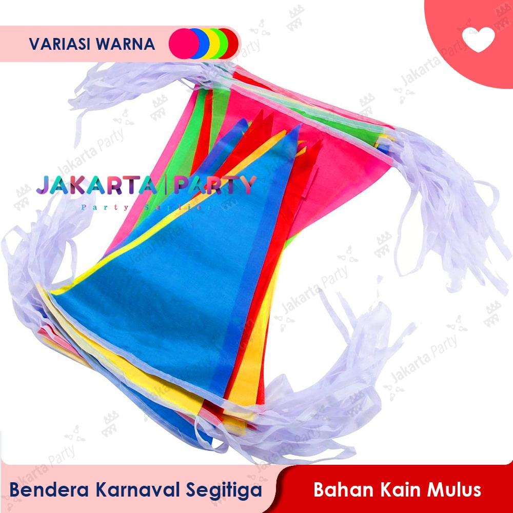 Jual Bunting Flag Segitiga Kain Bendera Kain Warna Warni Party Flag Bendera Karnaval 3131