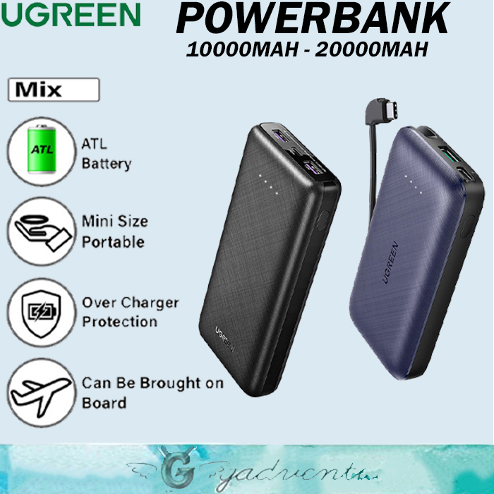 Jual UGREEN Powerbank ATL Batterai Mfi IPhone Samsung 10000Mah 20000Mah ...