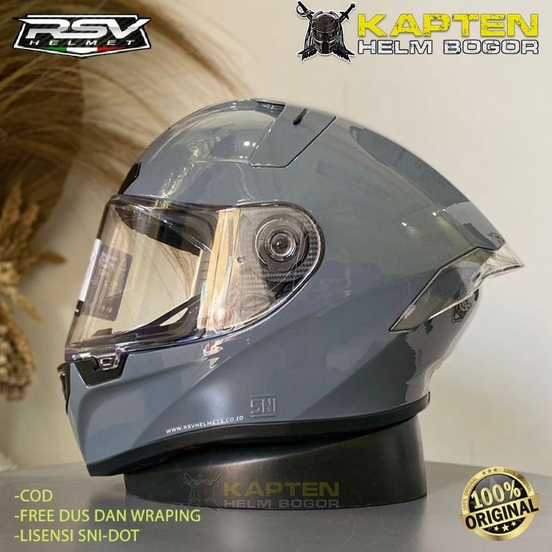 Jual HELM RSV FFS21 SOLID GREY GLOSSY / HELM FULL FACE RSV FFS 21 ...
