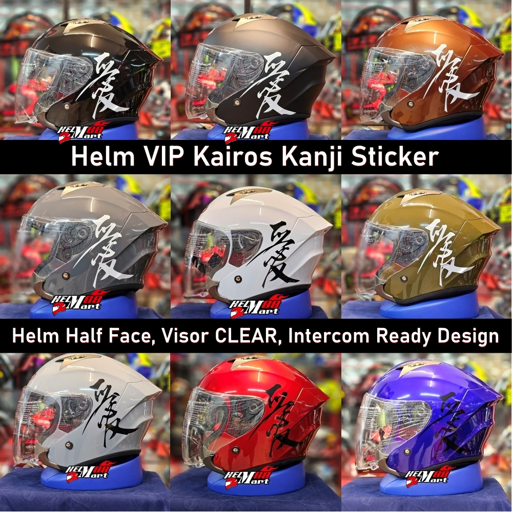 Jual Helm VIP Max Kanji Sticker Half Face Helm Ultron SNI Helm Viral