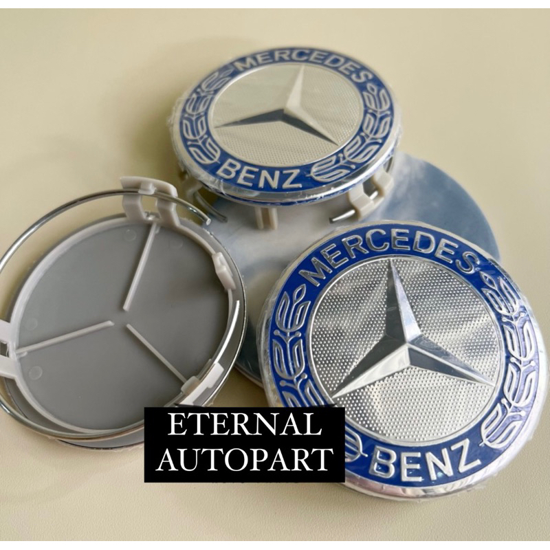 Jual Dop Velg Roda Emblem Mercedes Benz Mercy 75mm Classic Blue ...