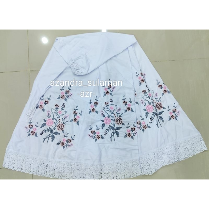 Jual mukena bordir kapalo samek dan bordir suji versi khadijah khas ...