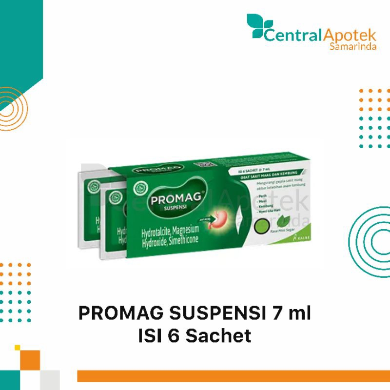 Jual Promag Suspensi 7 ml isi 6 Sachet/ Kotak / Obat Pereda Nyeri ...