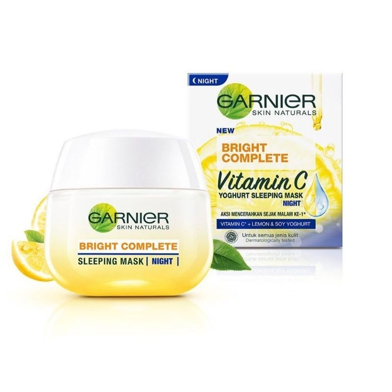Jual Garnier Bright Complete Vitamin C Yogurt sleeping nigth Mask cream