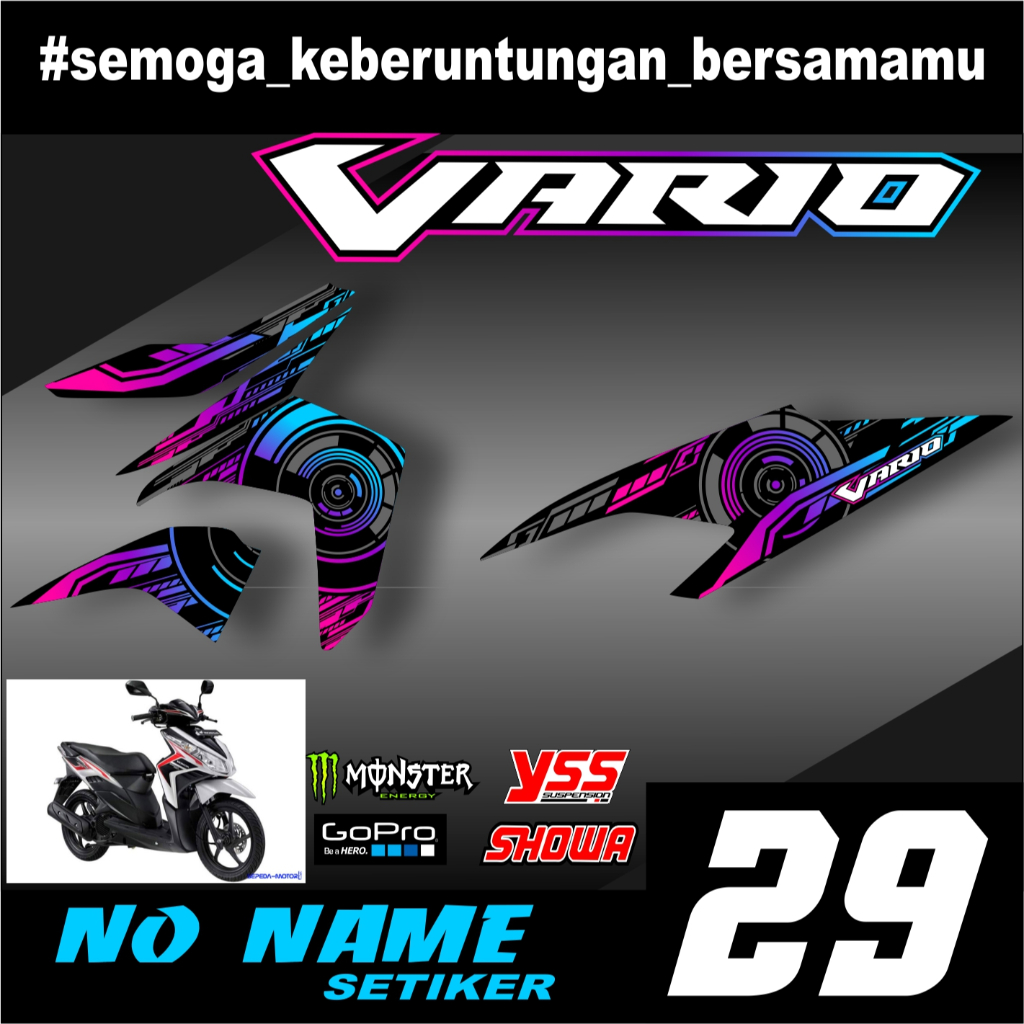 Jual stiker striping Vario 110 Techno Tekno (29) Lis Variasi | Shopee
