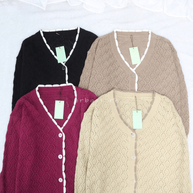 Jual Riri Cardi Rajut Premium By Erba | Shopee Indonesia