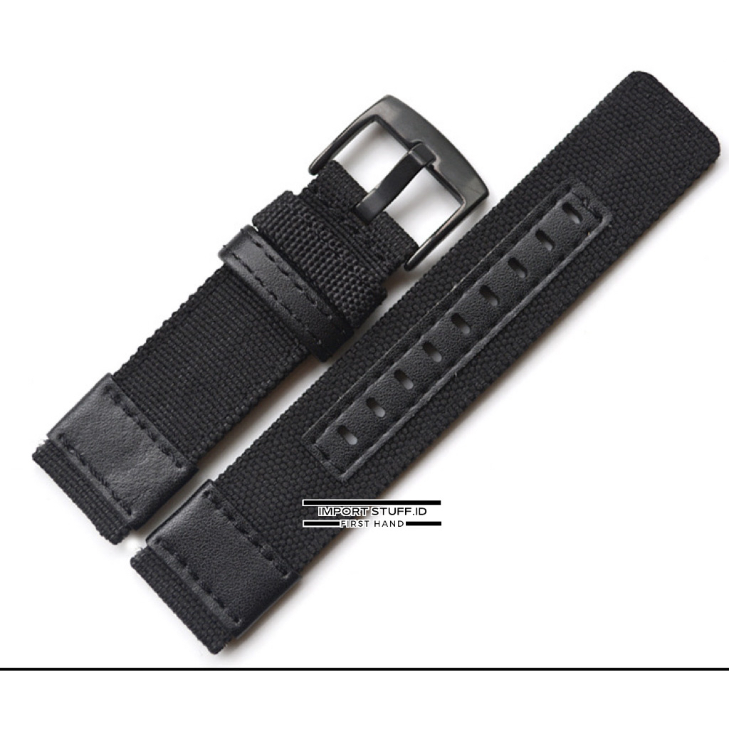 Jual Strap universal 20mm 22mm tali jam kanvas nato kombi kulit nilon ...