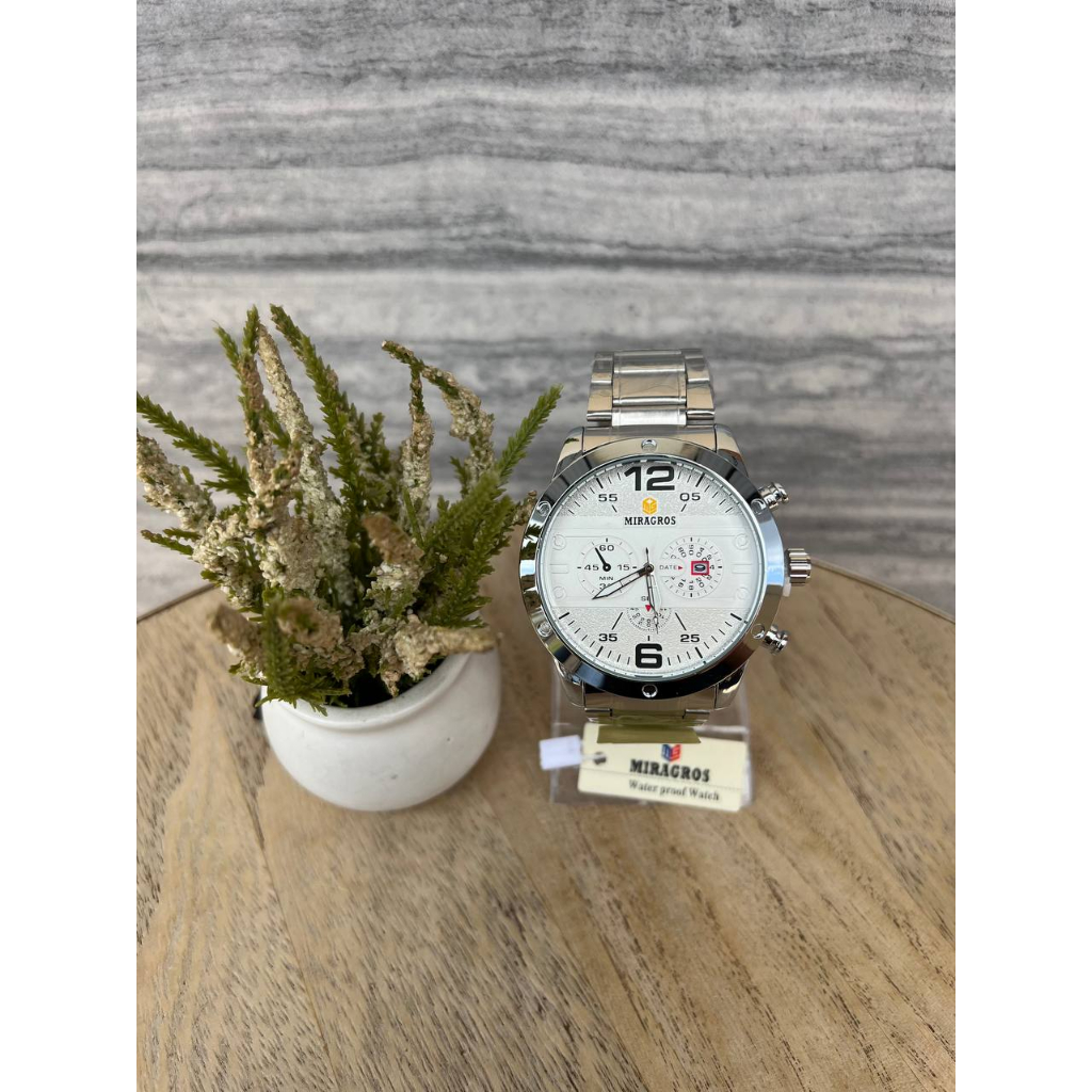 Jual (Studio Time) Jam Tangan Pria Chrono Sport MIRAGOS Rantai