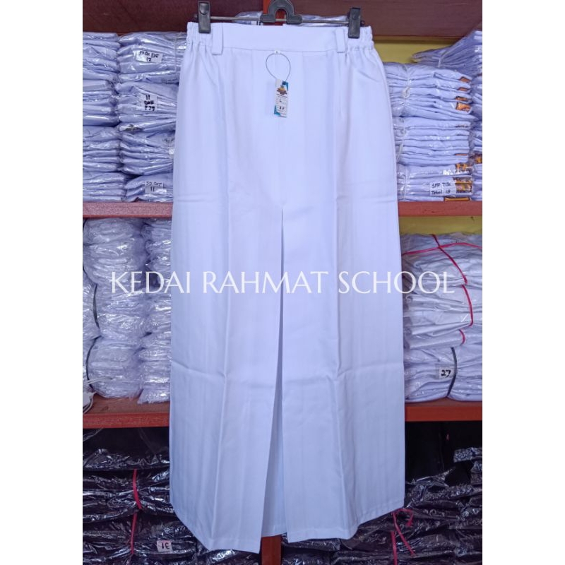 Jual Rok Span Putih Paskibra Sekolah SMP SMA Belah Depan Model A Bahan ...