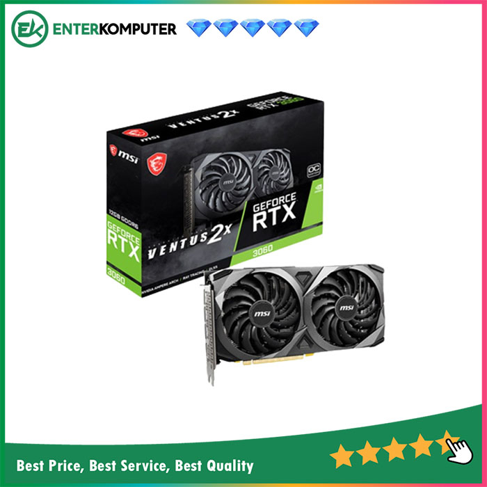 Jual MSI GeForce RTX 3060 12GB GDDR6 - Ventus 2X OC-LHR | Shopee Indonesia