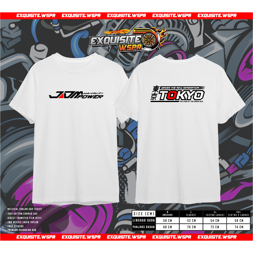 Jual Kaos Racing Distro JDM Power Tokyo Terbaru Premium Quality ...