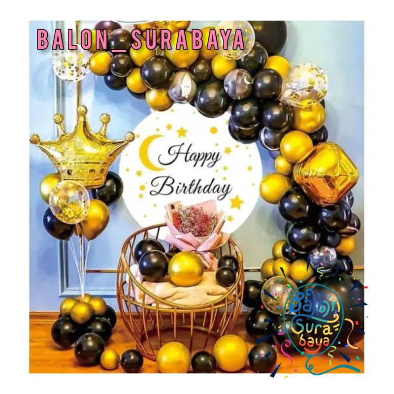 Jual Paket Set Dekorasi Balon Happy Birthday (1set) | Shopee Indonesia