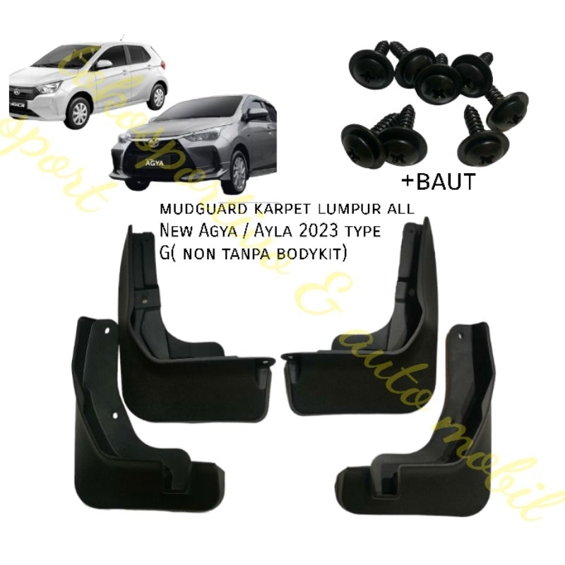 Jual Mudguard Karpet Lumpur Roda New Agya Ayla Baut Type G Tanpa Bodykit Shopee Indonesia