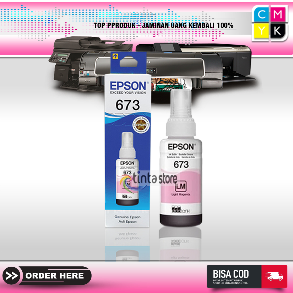 Jual TINTA PRINTER 673 LIGHT MAGENTA SERIES L800 L805 L850 L1800 ...