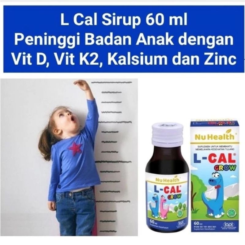 Jual LCal Grow Syrup kalsium peninggi badan kesehatan tulang 60 ml