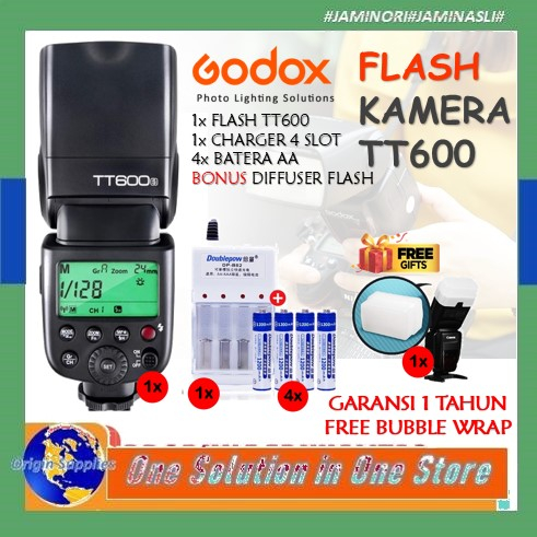 Jual Godox TT600 Speedlite Flash With Built-in 2.4GHz All Digital ...