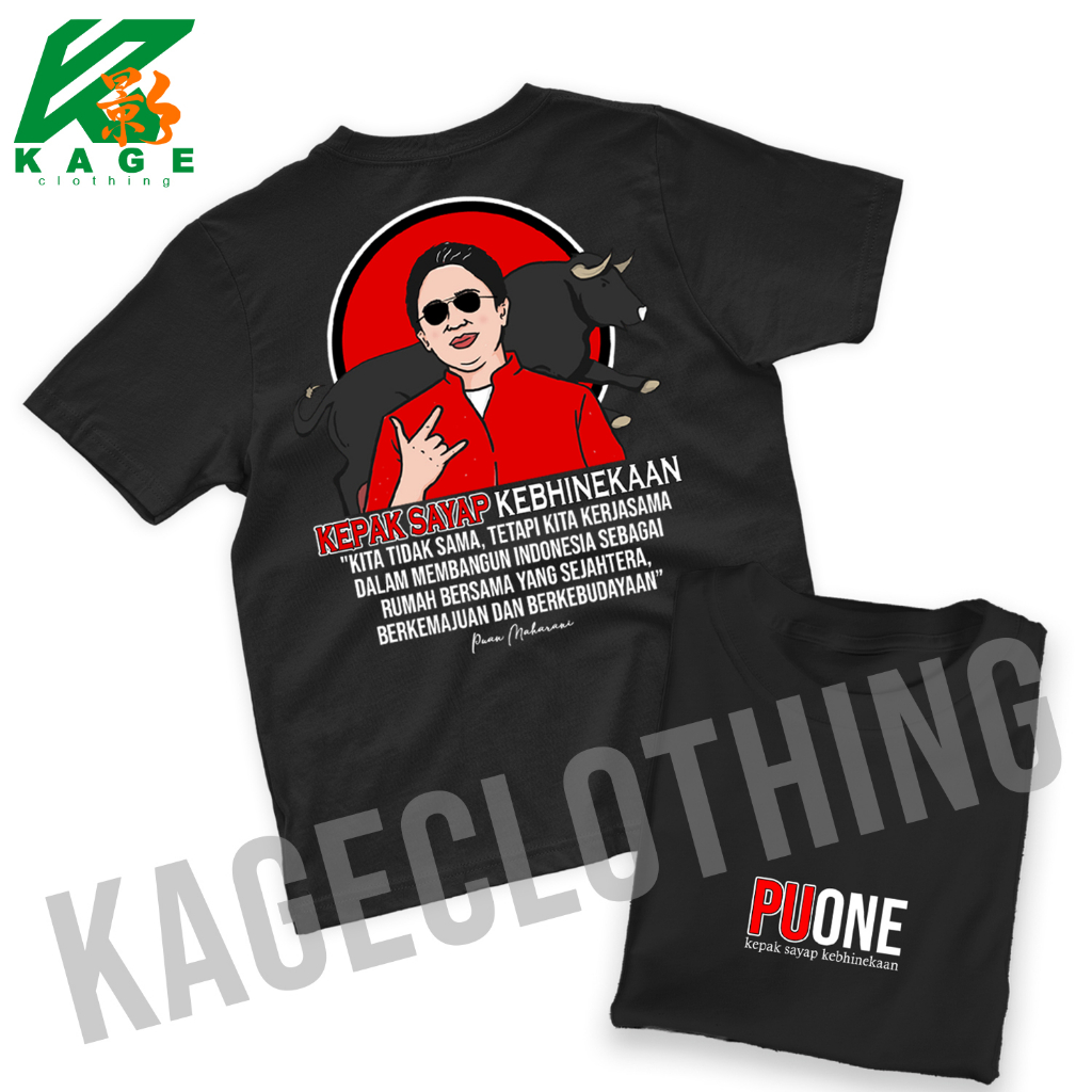 Jual Kaos Partai Puan Maharani Tshirt Baju Distro Cotton Combed 30s