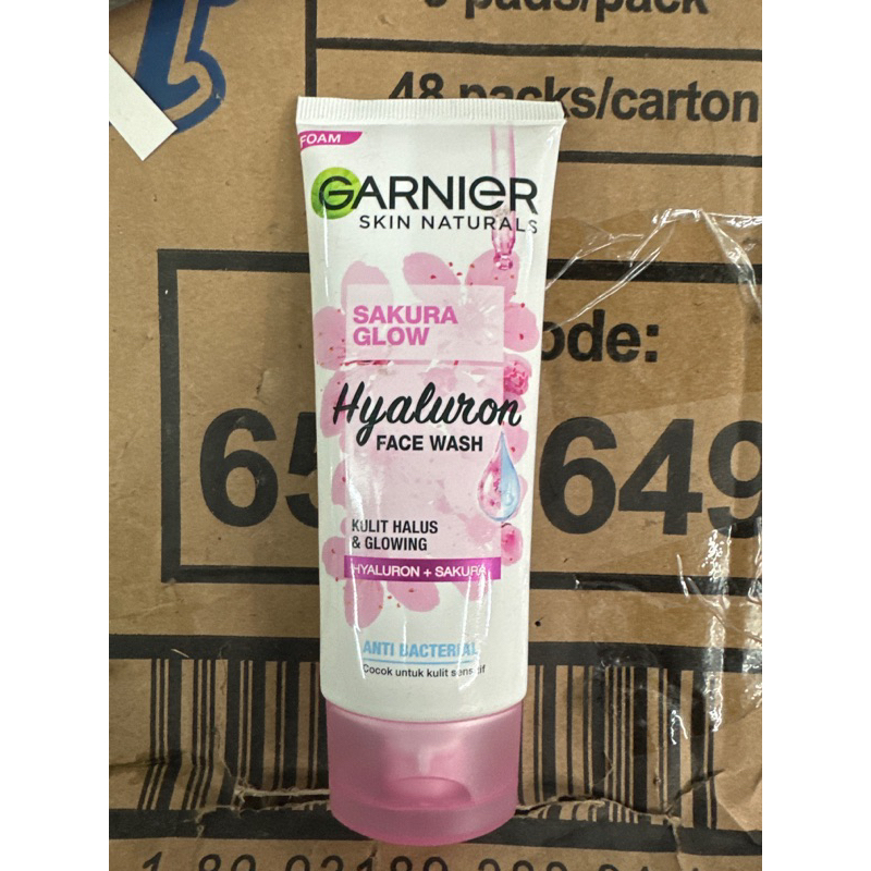 Jual Garnier Sakura Glow Hyaluron Face Wash 100ml Shopee Indonesia