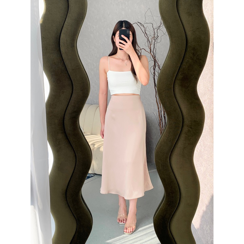 CLAUDE Skirt Rok Satin Basic Satin Skirt Satin Silk Skirt Rok Satin Duyung Rok Satin Silk