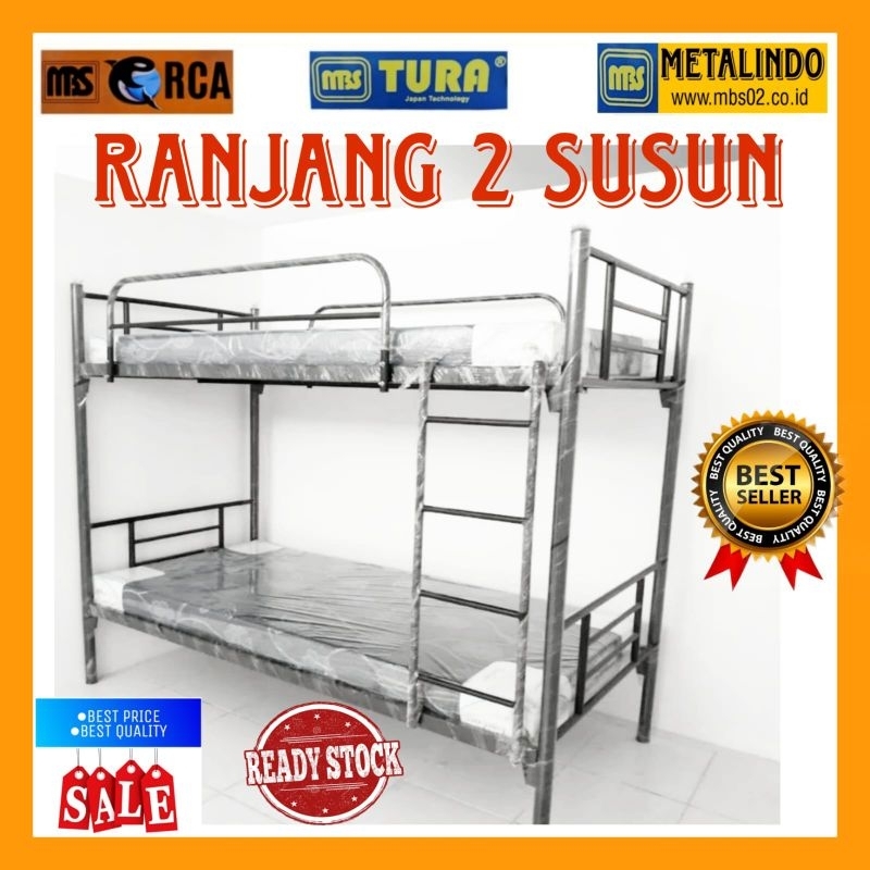 Jual Ranjang Tingkat Ranjang 2 Susun Besi MBS Bunk Bed Tempat Tidur ...