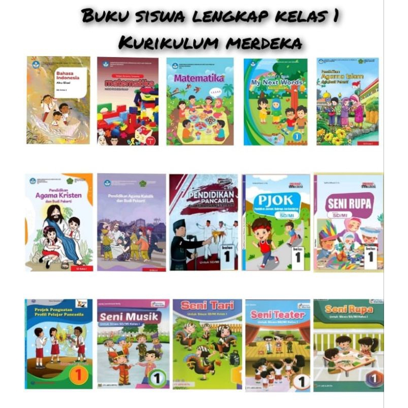 Jual KUMPULAN BUKU SISWA KELAS 1 SD KURIKULUM MERDEKA | Shopee Indonesia
