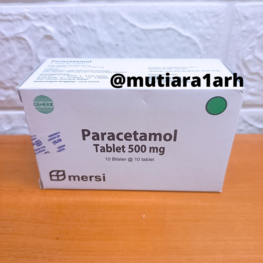 Jual PARACETAMOL 500 MG BOX ISI 100 MERSI Shopee Indonesia