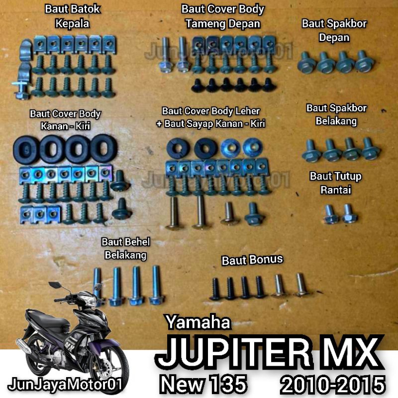 Jual Baut Lengkap Full Set Body Yamaha Jupiter Mx New Baut Lengkap Fullset Bodi