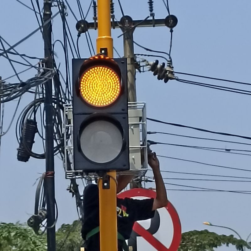 Jual Lampu Warning Light / Traffic Light / Lalu Lintas 2 Aspek 30 CM ...