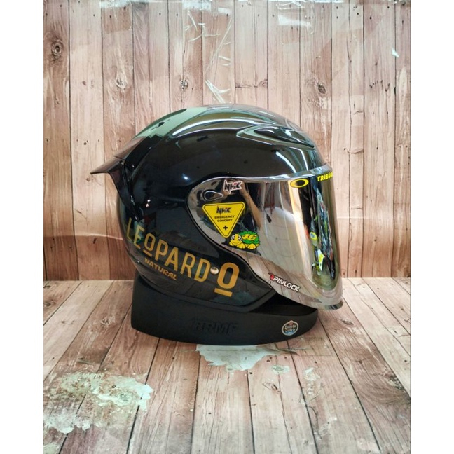 Jual Helm Nhk R Solid S Black Glossy Paket Ganteng Leopard I Visor