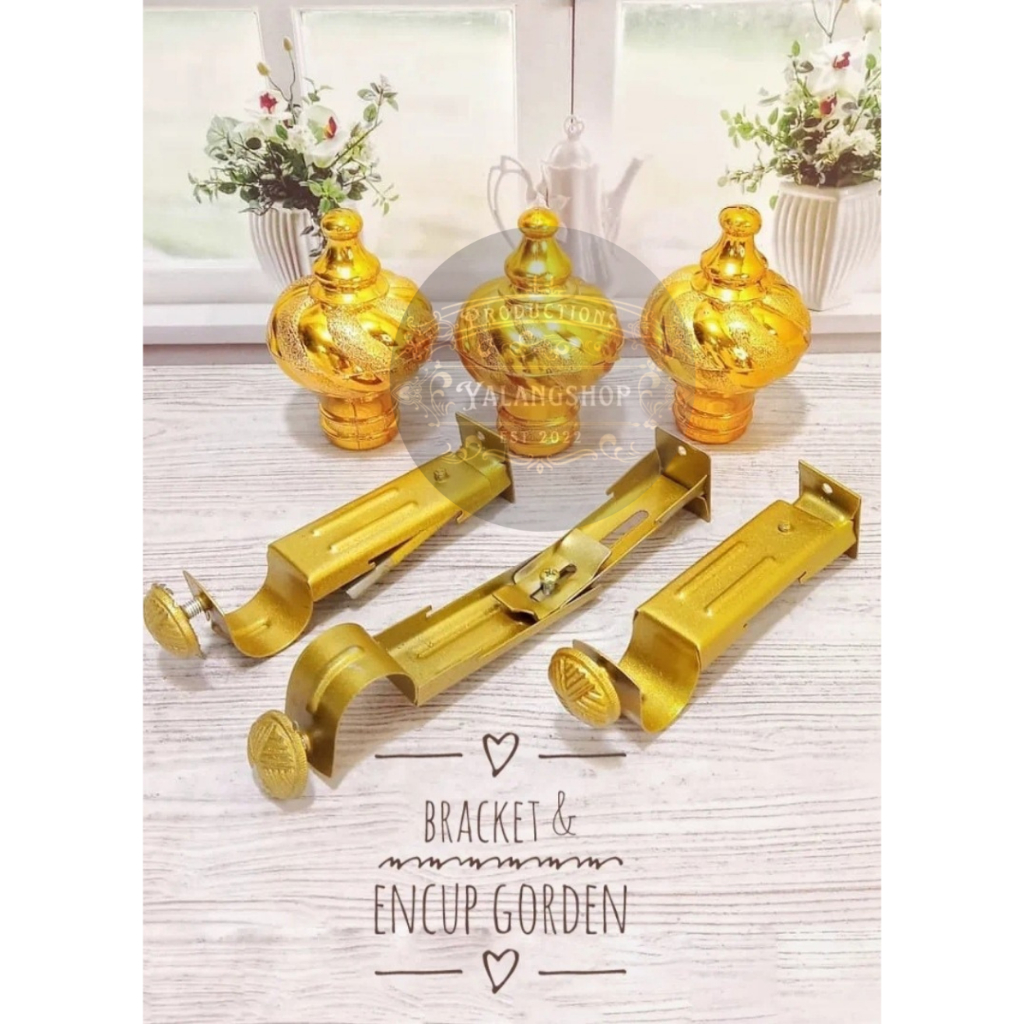 Jual bracket penyangga batang gorden dan encup penutup batang rel ...