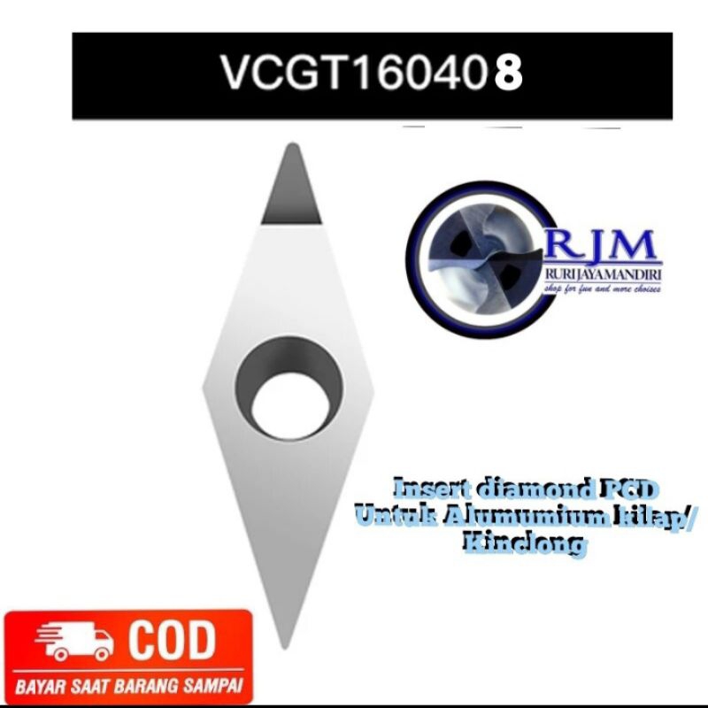 Jual insert diamond PCD vcmt16 VCGT 16 04 08 for alumunium kilap ...