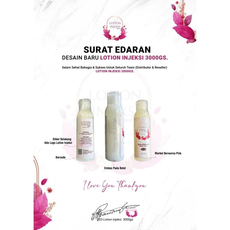 Jual lotion injeksi 3000gs original kemasan terbaru | Shopee Indonesia