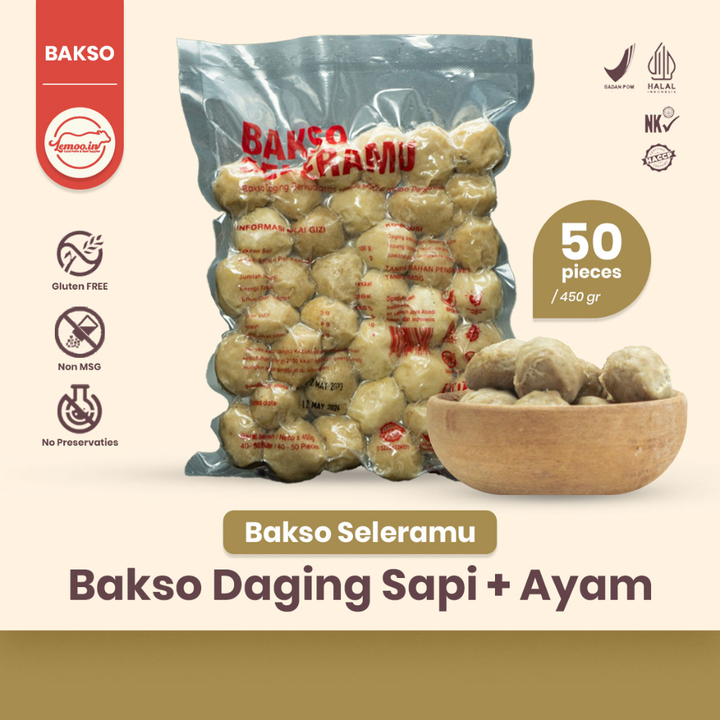 Jual Bakso Daging Sapi Ayam Non Msg Gluten Free Bakso Seleramu