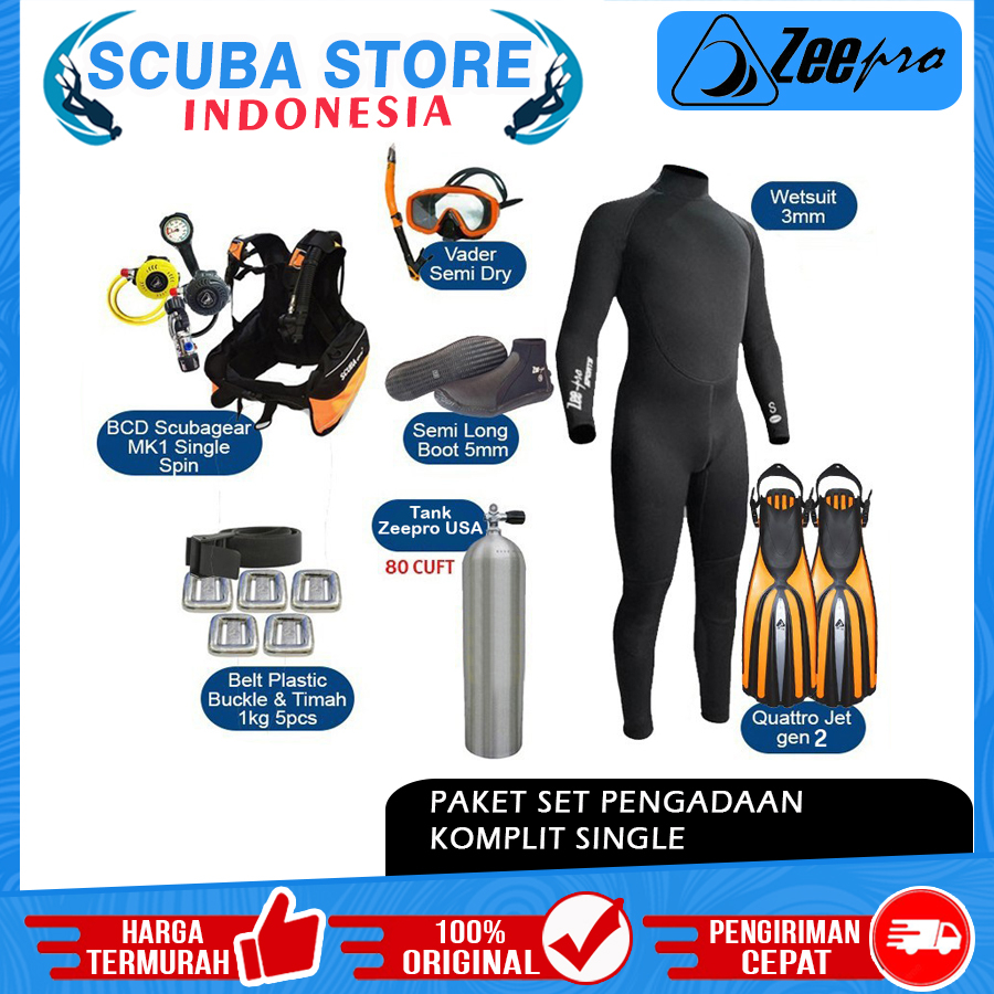 Jual Paket Komplit Lengkap Package Scuba Set Pengadaan BCD Regulator ...