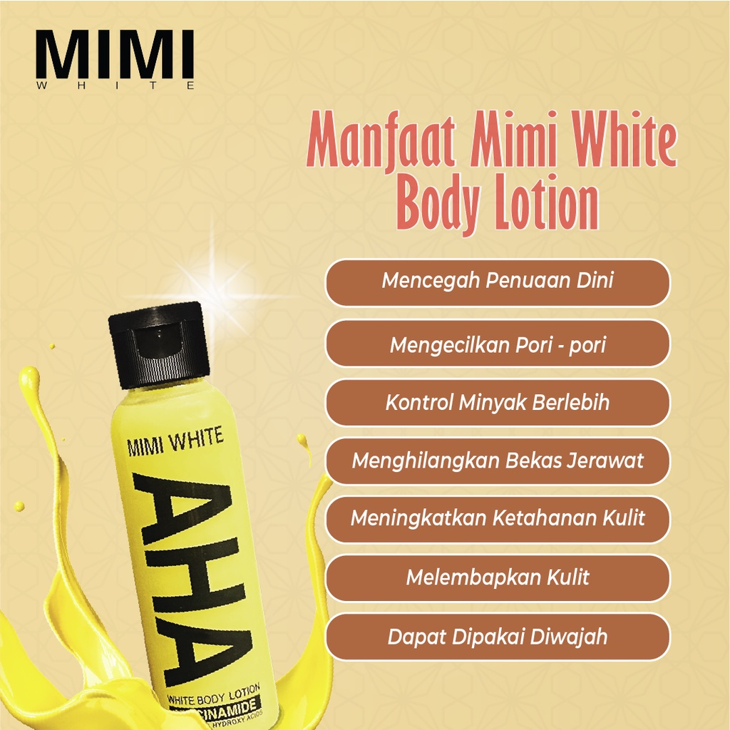 Jual MIMI WHITE AHA Body Lotion 100 ML Shopee Indonesia
