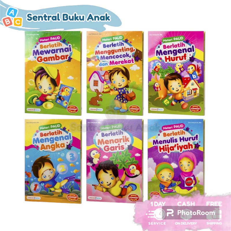 Jual BUKU PAKET 6 MATERI PAUD - PAKET PAUD MENULIS HURUF ANGKA HIJAIYAH ...