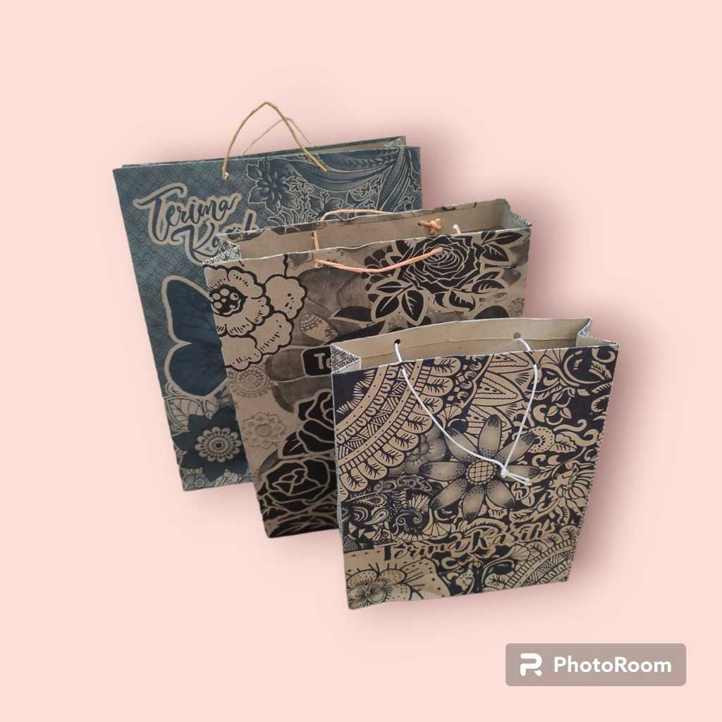 Jual Paperbag Batik Paper Bag Batik Ukuran Mini Tas Kertas Motif