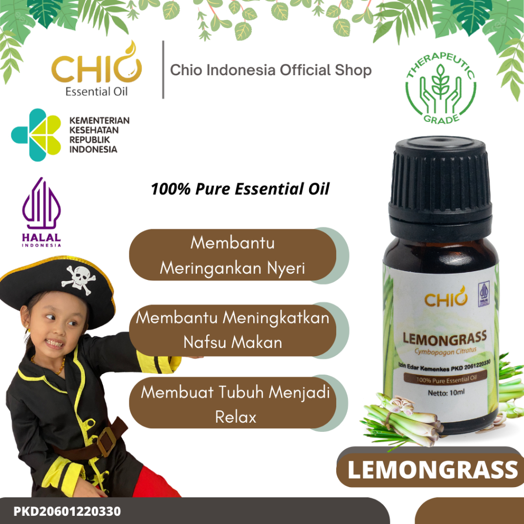 Jual Chio Essential Oil Lemongrass | Shopee Indonesia