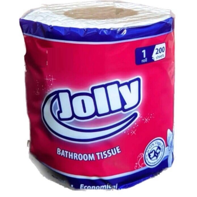 Jual JOLLY Bathroom Roll Toilet 200's 2ply 1 Roll ( TENGAH ADA CORE